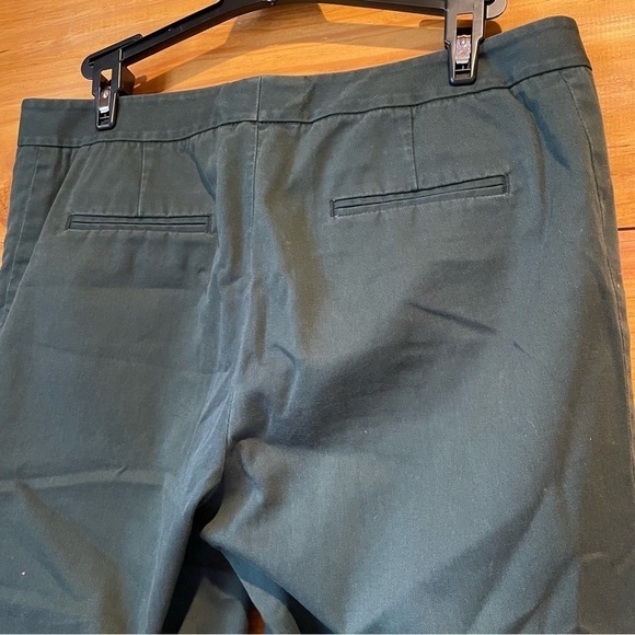 Lafayette 148 New York Hunter Green Flat Front Slacks Pants 4 - Picture 4 of 11